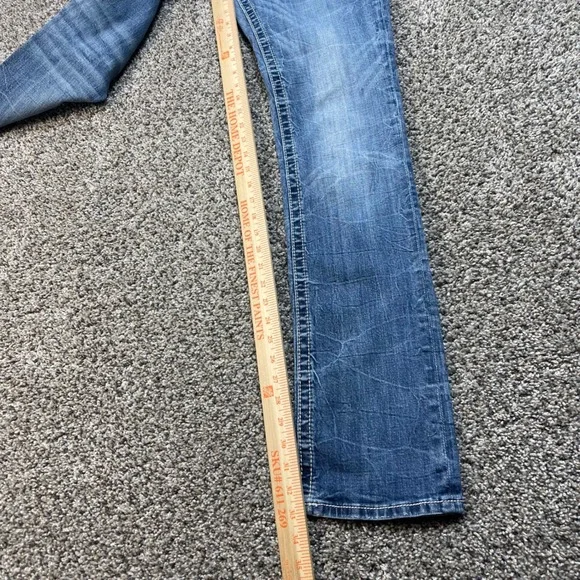 Miss Me Women's 30x33 Straight Leg Jeans Blue Embroidered Flap Pocket JE5917T3X - Picture 7 of 13